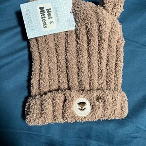 Capelli New York Baby Rib Knit Cuff Hat & Mitten Set